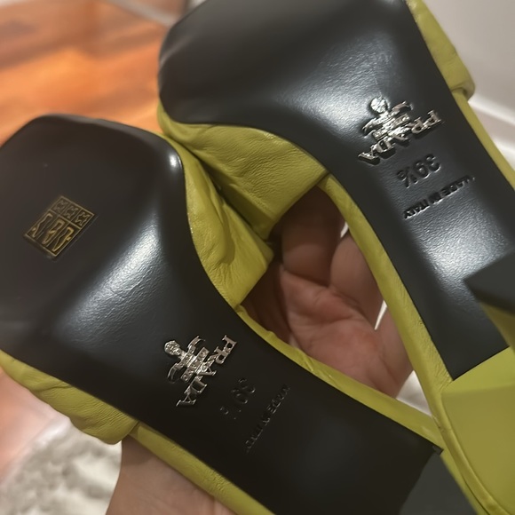 Prada coated Napa crinkled leather mules - Picture 6 of 7